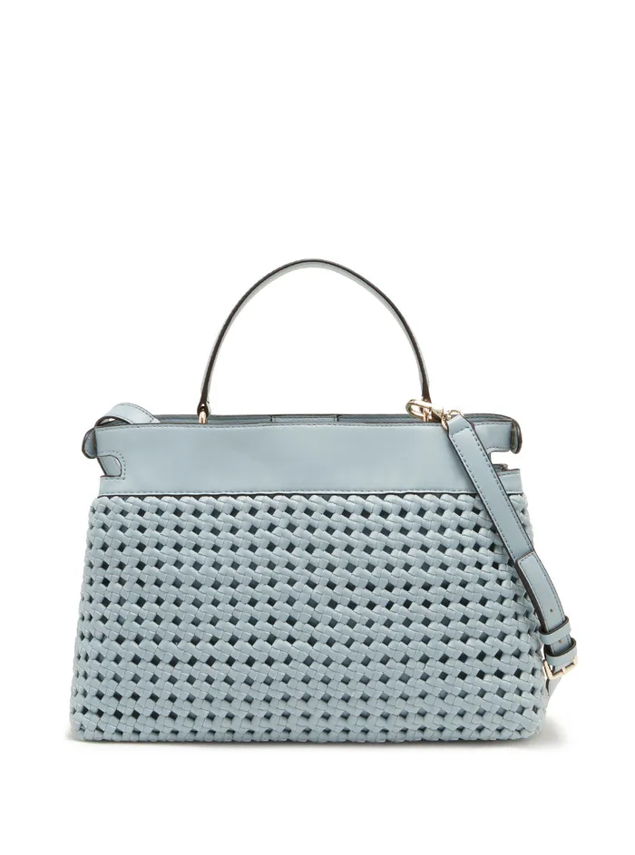 Women Satchel GUESS Pale Cloud Blue Sicilia Crossbody Satchel Bag Women Satchel GUESS Pale Cloud Blue Sicilia Crossbody Satchel Bag