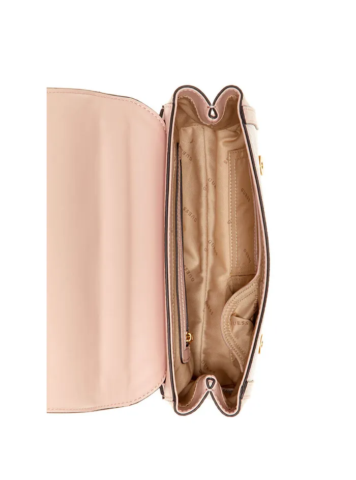 Women Satchel GUESS Rose Pink Katey Logo Shoulder Bag Women Satchel GUESS Rose Pink Katey Logo Shoulder Bag
