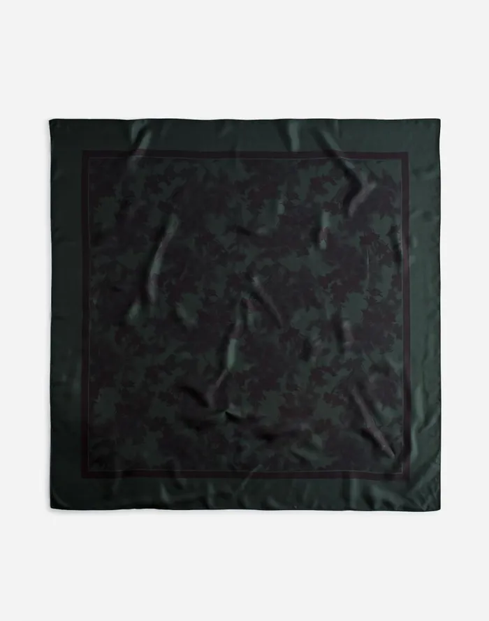 Women Scarves Madewell Oversized Silk Bandana Luxury Forest