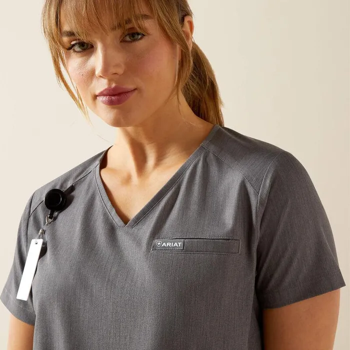 Women Scrubs Ariat Clara 6 Pocket Scrub Top Charcoal Grey Women Scrubs Ariat Clara 6 Pocket Scrub Top Charcoal Grey