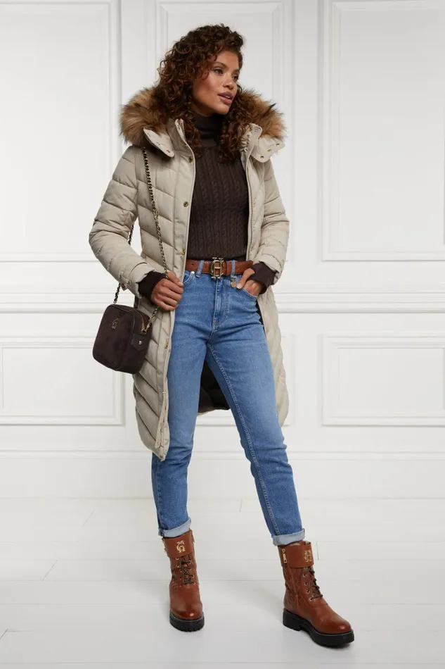 Women Seattle Roll Neck Cable Knit Chocolate Holland Cooper Knitwear Women Seattle Roll Neck Cable Knit Chocolate Holland Cooper Knitwear