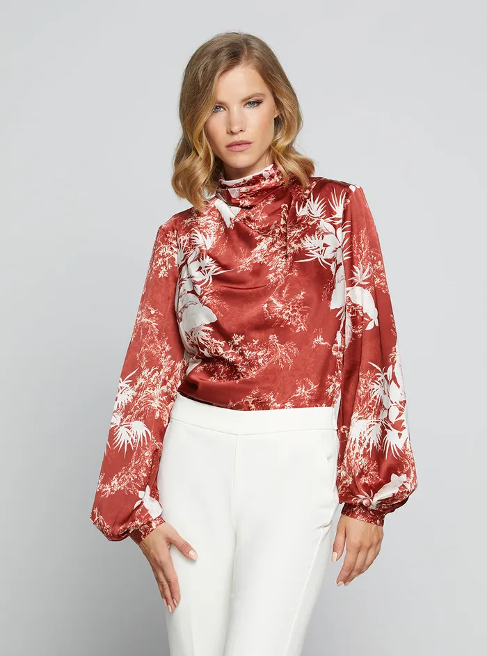 Women Shirts GUESS Eco Red Print Gudule Top