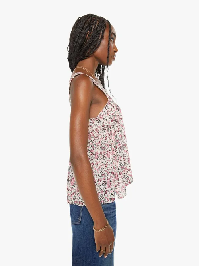 Women Shirts Mother Denim Jasmine Top Petite Fleur Print Rose