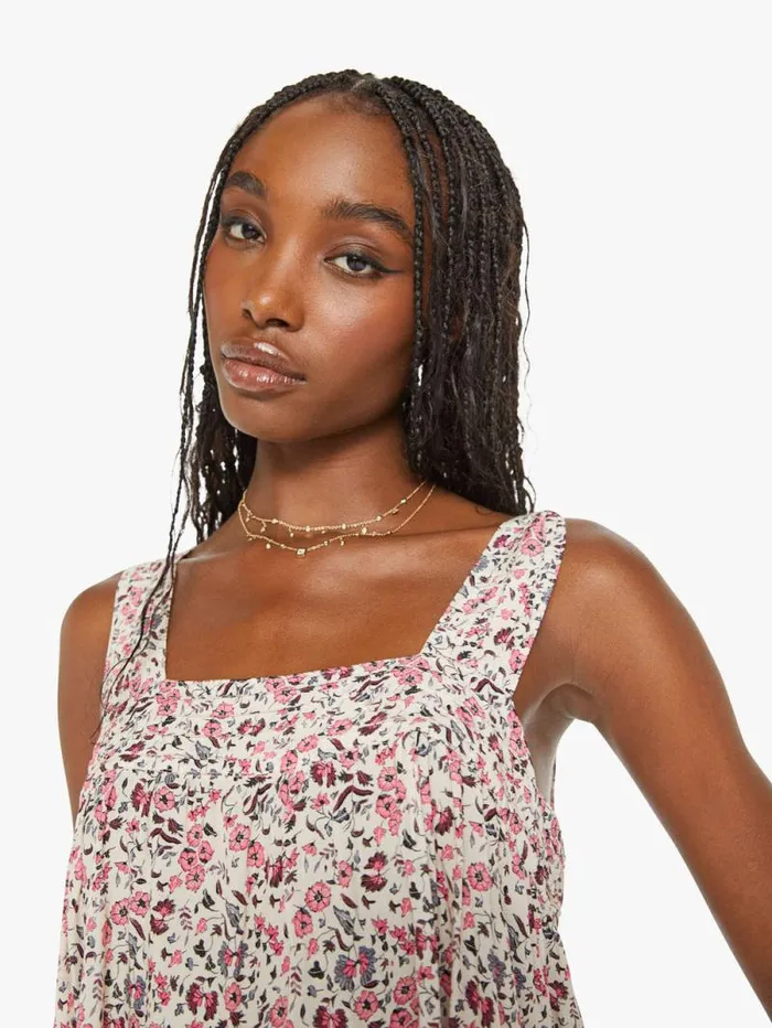 Women Shirts Mother Denim Jasmine Top Petite Fleur Print Rose