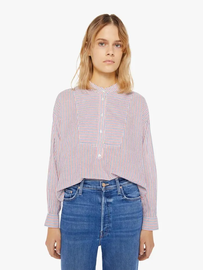 Women Shirts Mother Denim Jones Shirt Firework Stripe
