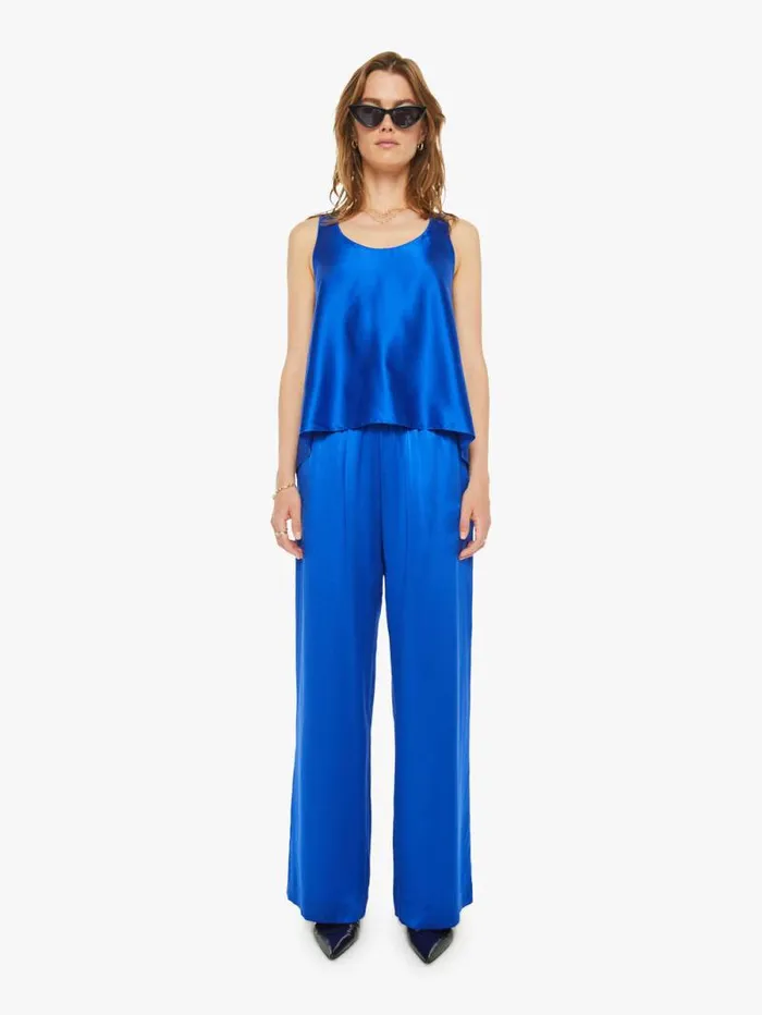 Women Shirts Mother Denim Lou OnePiece Scoop Neck Tank Lapis