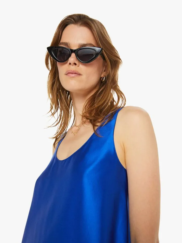 Women Shirts Mother Denim Lou OnePiece Scoop Neck Tank Lapis