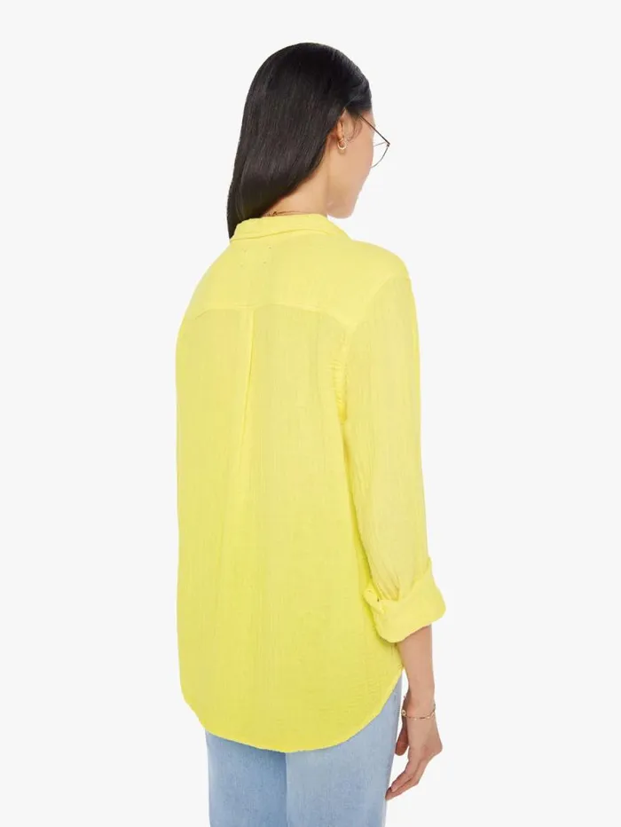 Women Shirts Mother Denim Scout Shirt Yellow lightpastel