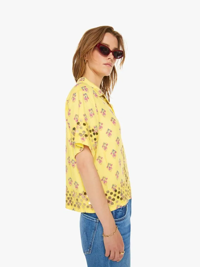 Women Shirts Mother Denim Stevie Coin Shirt Primrose