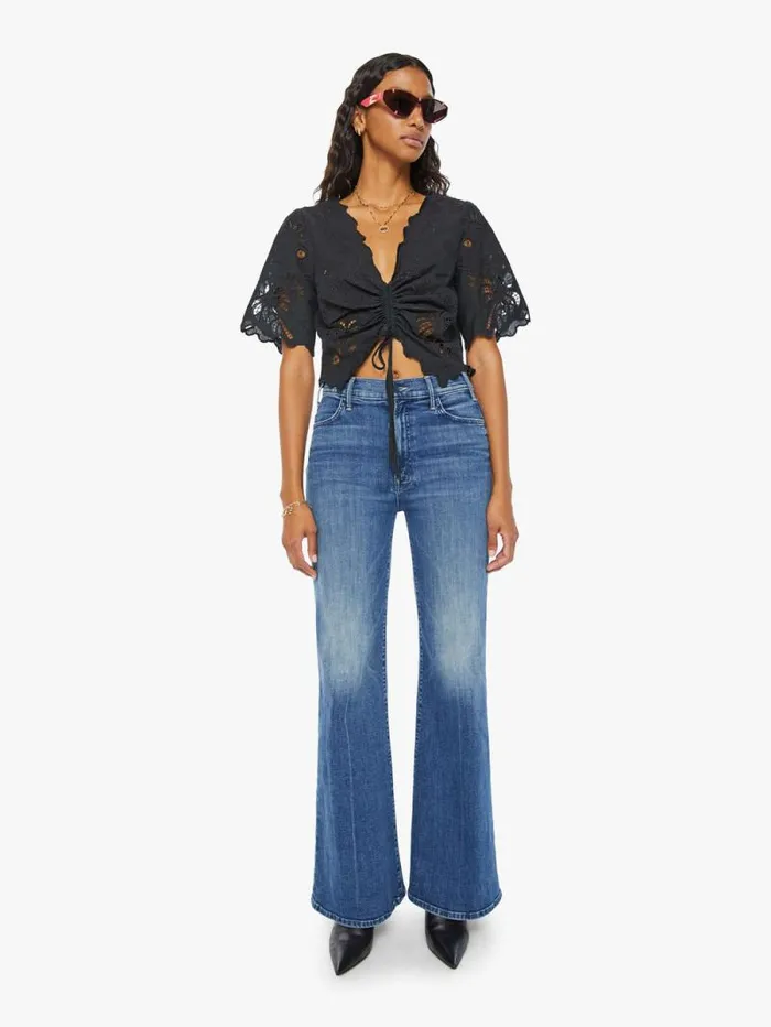 Women Shirts Mother Denim The Social Butterfly Black