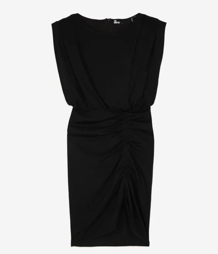 Women Short Black Dress With Shirring THE KOOPLES Dresses and Jumpsuits
