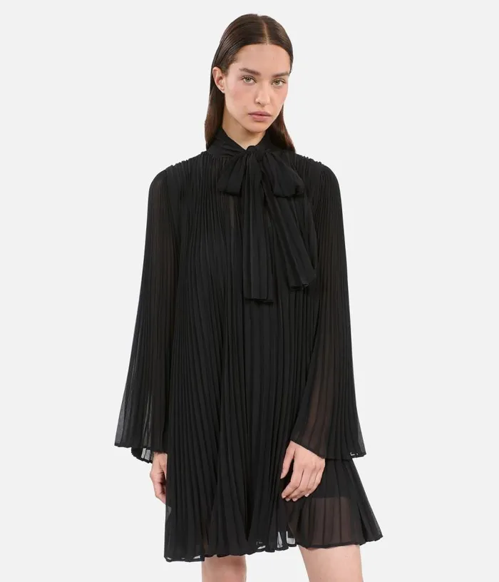 Women Short Black Pleated Dress THE KOOPLES Dresses and Jumpsuits