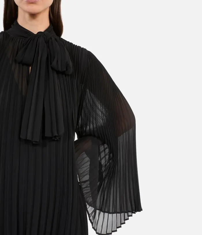 Women Short Black Pleated Dress THE KOOPLES Dresses and Jumpsuits