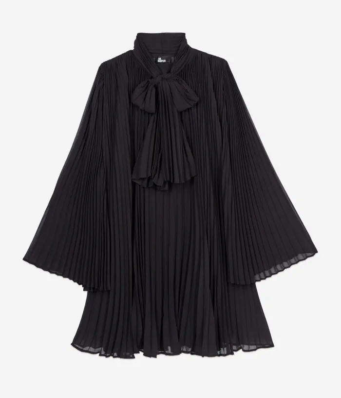 Women Short Black Pleated Dress THE KOOPLES Dresses and Jumpsuits