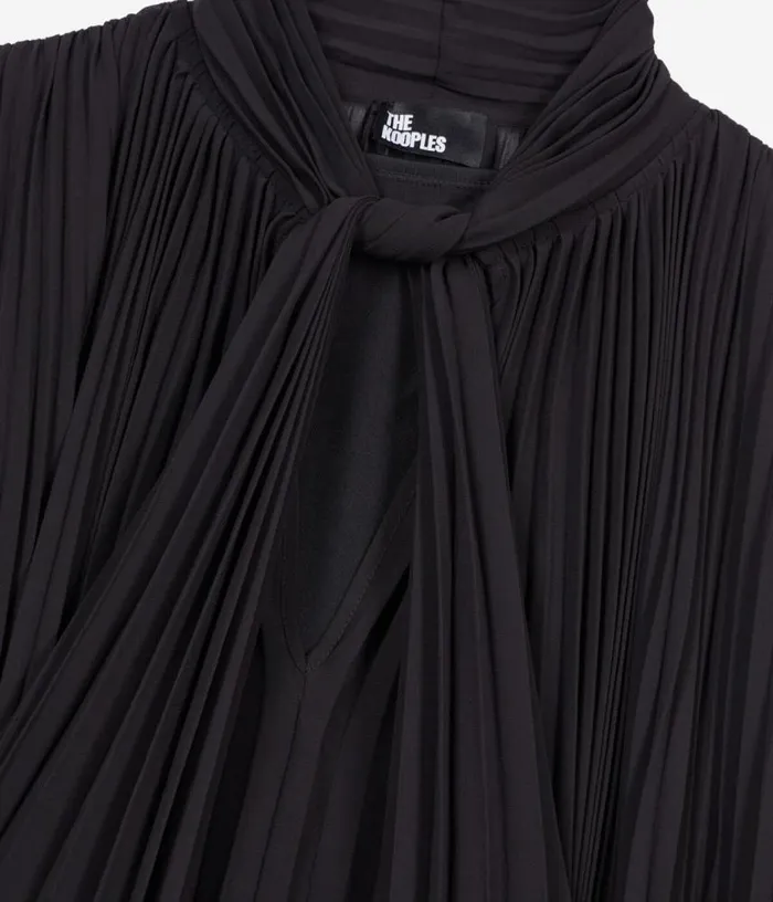 Women Short Black Pleated Dress THE KOOPLES Dresses and Jumpsuits