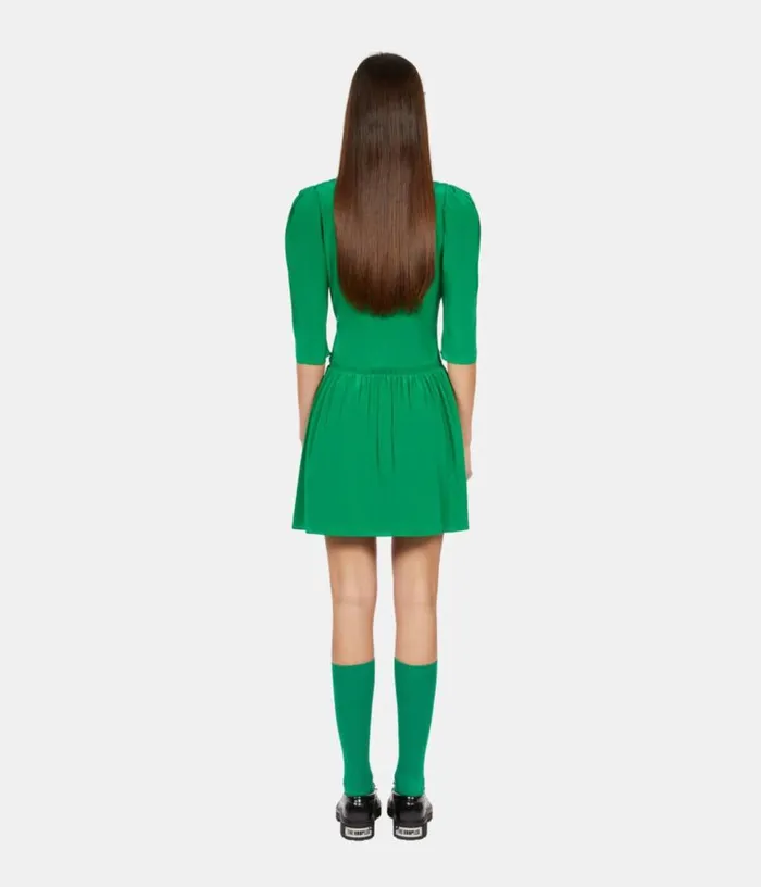 Women Short Green Dress With Shirring THE KOOPLES Dresses and Jumpsuits