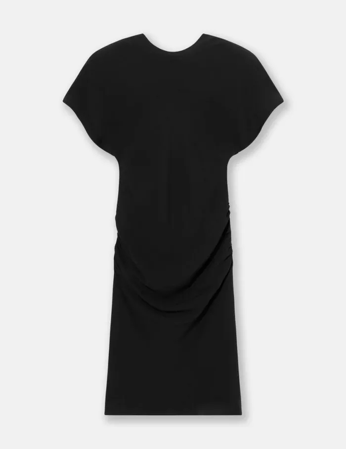 Women ShortSleeve Midi Dress Pitch Black Stella McCartney Dresses