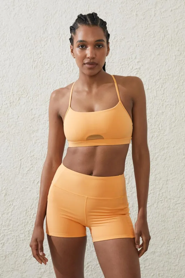 Women Shorts and Skirts Cotton On Ultra Luxe Mesh Shortie Short Peachy Dream