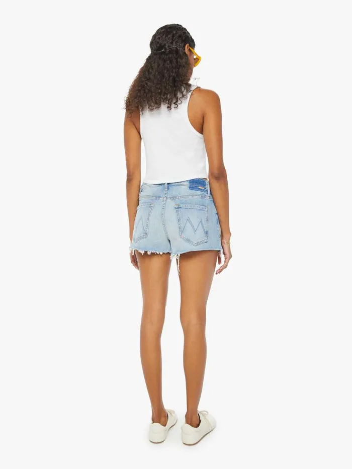 Women Shorts Mother Denim The Dodger Short Short Fray Blue medium