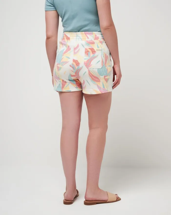 Women Shorts TravisMathew TIKI TIPSY CLOUD FLEECE SHORT Ivory Multi Women Shorts TravisMathew TIKI TIPSY CLOUD FLEECE SHORT Ivory Multi