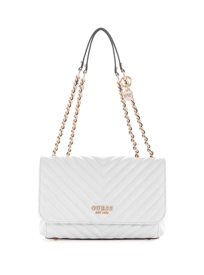 Women Shoulder Bag GUESS White Keillah Crossbody Bag