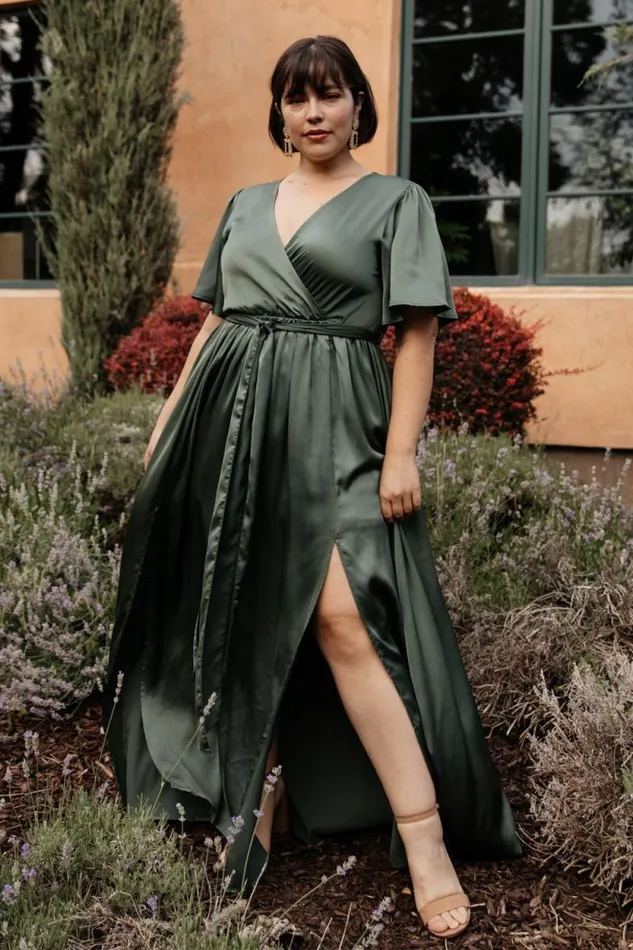 Women Sicily Satin Maxi Dress Dusty Green Baltic Born Bump Friendly Women Sicily Satin Maxi Dress Dusty Green Baltic Born Bump Friendly