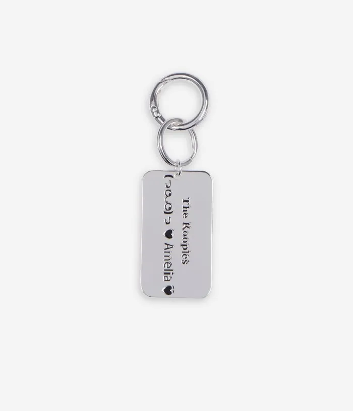 Women Silver Logo Plaque Bag Charm THE KOOPLES Bags