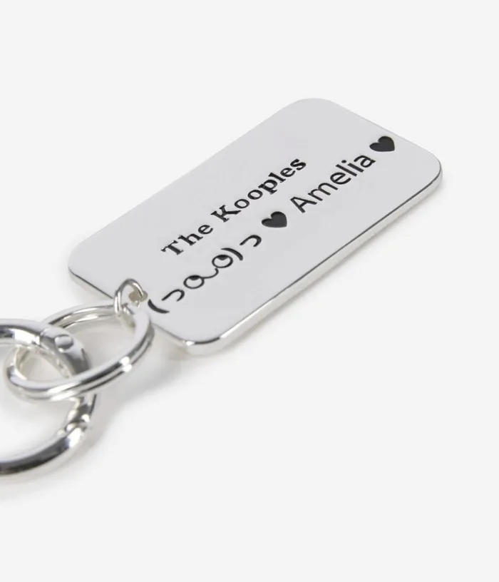 Women Silver Logo Plaque Bag Charm THE KOOPLES Bags