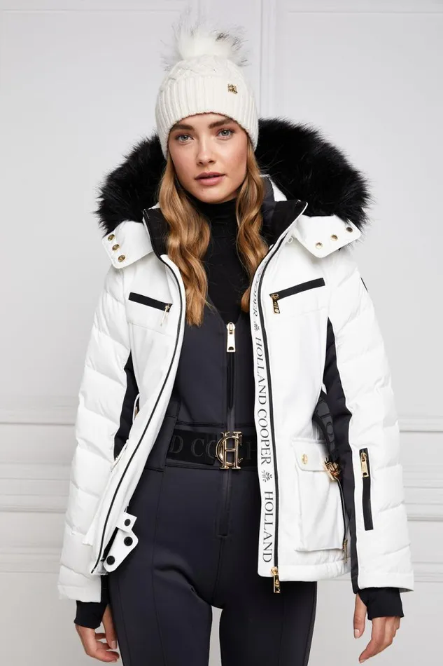 Women Ski Jacket White Holland Cooper Ski Jackets