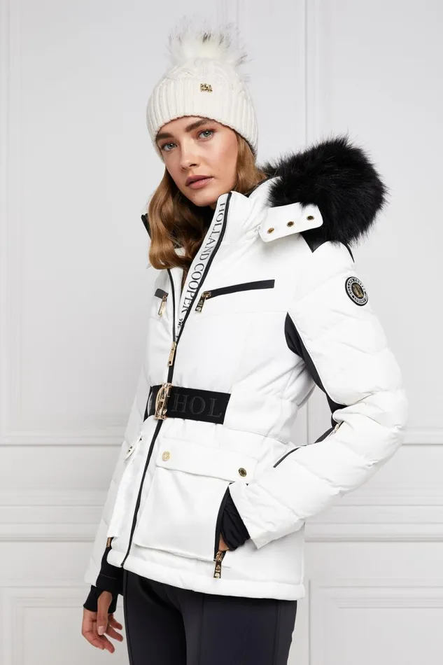 Women Ski Jacket White Holland Cooper Ski Jackets