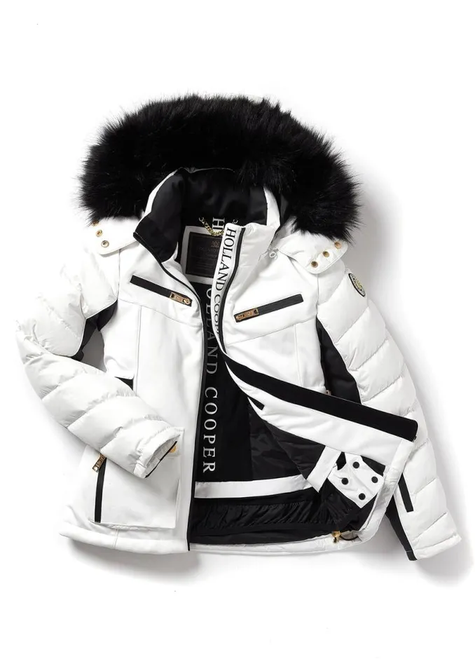 Women Ski Jacket White Holland Cooper Ski Jackets