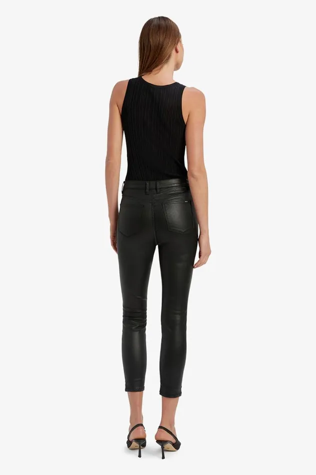 Women Skinny Jean Bardot Khloe Crop Coated Jeans In Black Black Women Skinny Jean Bardot Khloe Crop Coated Jeans In Black Black