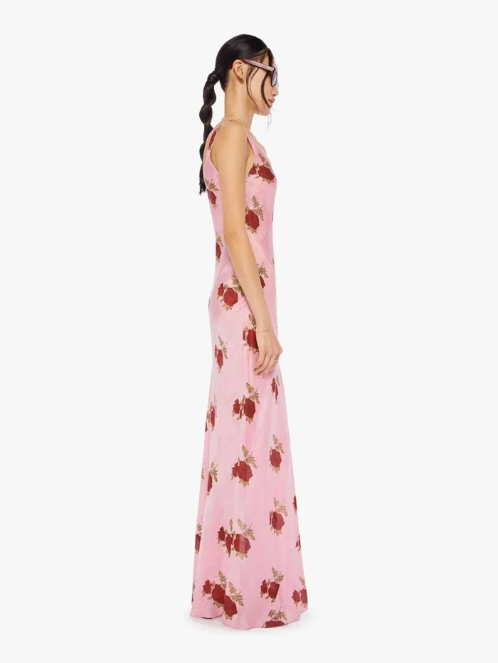 Women Skirts and Dresses Mother Denim Adele Silk Dress Pink Ruby