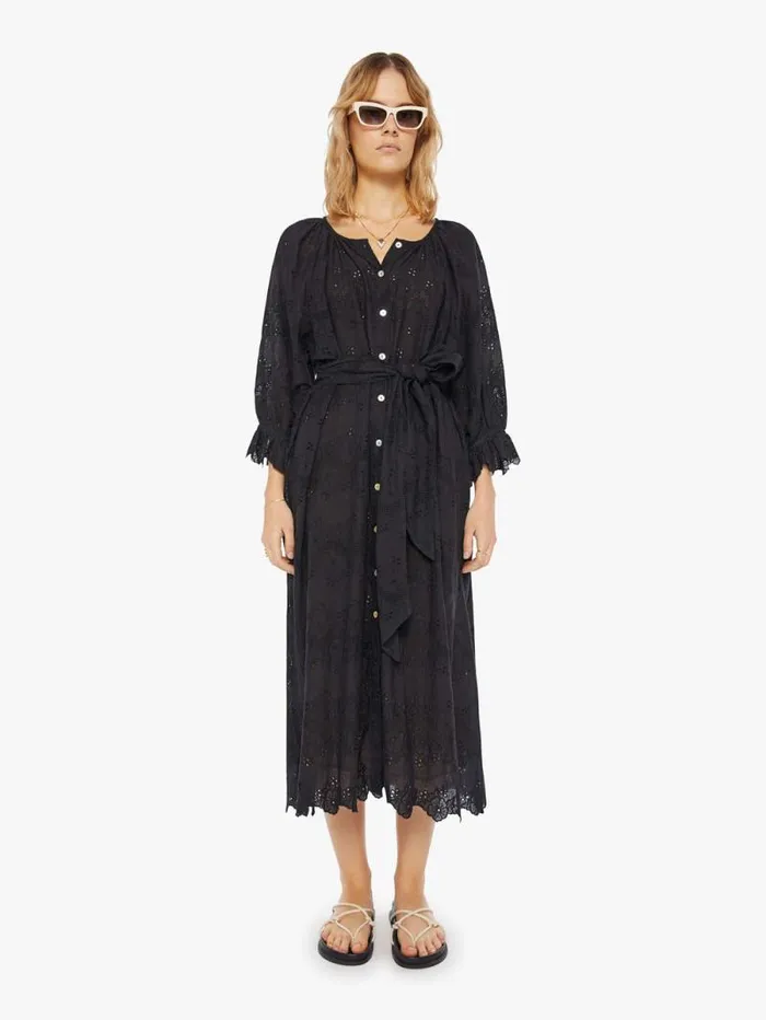Women Skirts and Dresses Mother Denim Alex Midi With Sash Black