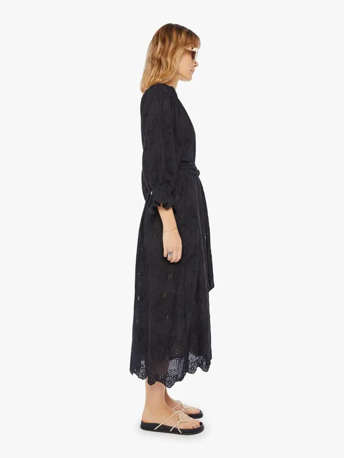 Women Skirts and Dresses Mother Denim Alex Midi With Sash Black