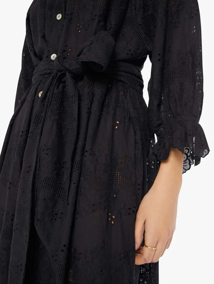 Women Skirts and Dresses Mother Denim Alex Midi With Sash Black