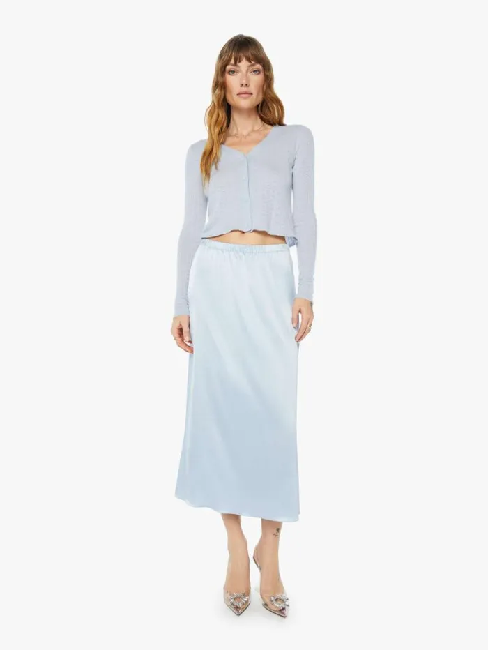 Women Skirts and Dresses Mother Denim Hedy Low Rise Silk Skirt Whisper