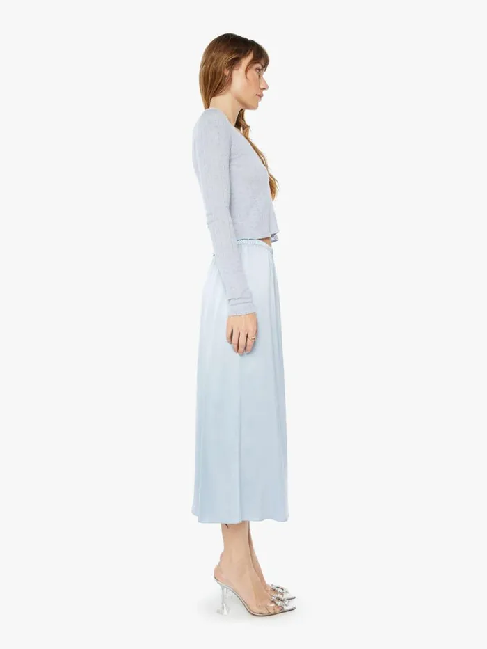 Women Skirts and Dresses Mother Denim Hedy Low Rise Silk Skirt Whisper
