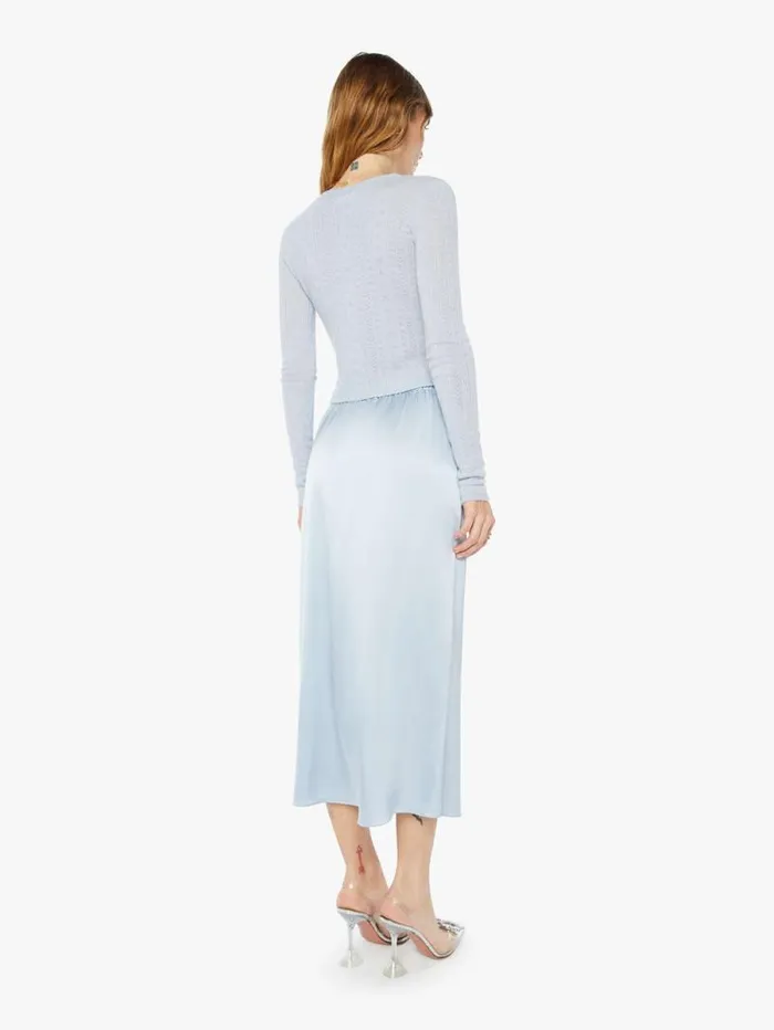 Women Skirts and Dresses Mother Denim Hedy Low Rise Silk Skirt Whisper