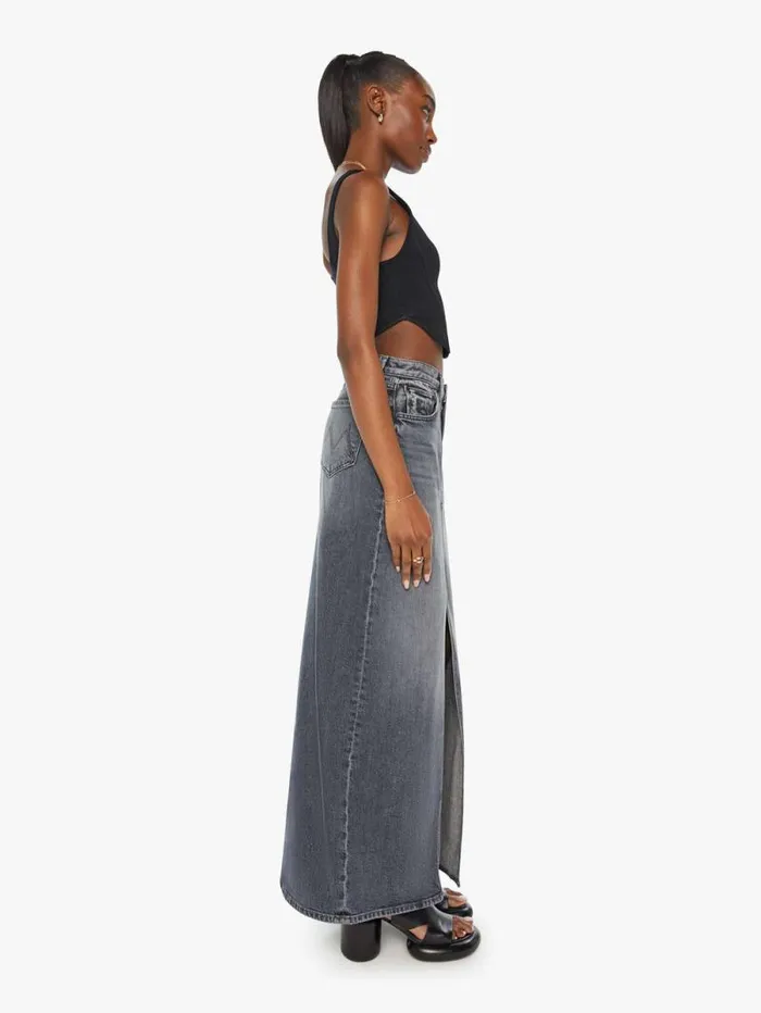 Women Skirts and Dresses Mother Denim The Bombshell Maxi Black charcoal