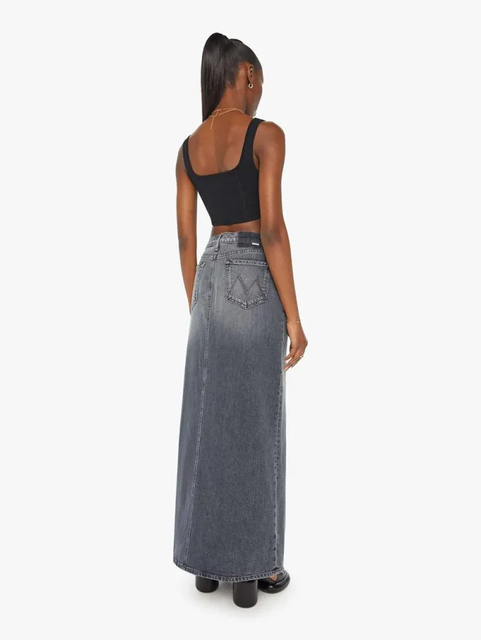 Women Skirts and Dresses Mother Denim The Bombshell Maxi Black charcoal