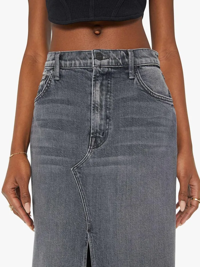 Women Skirts and Dresses Mother Denim The Bombshell Maxi Black charcoal