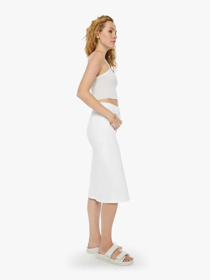 Women Skirts and Dresses Mother Denim The Front Slit Vagabond Midi White