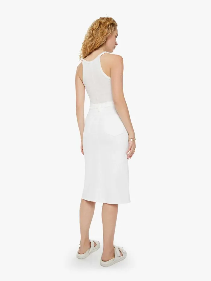 Women Skirts and Dresses Mother Denim The Front Slit Vagabond Midi White