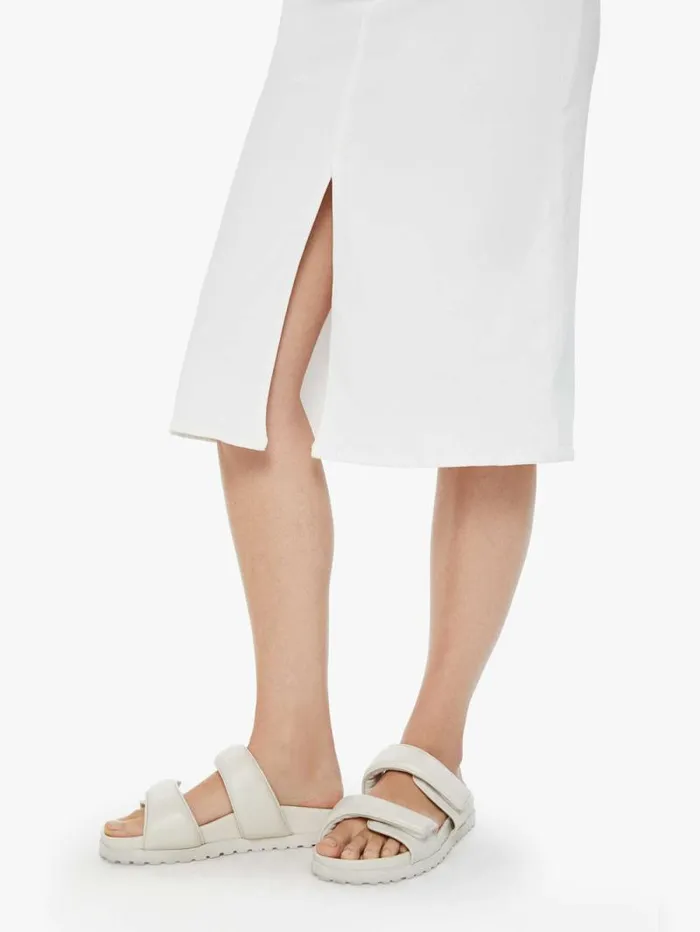 Women Skirts and Dresses Mother Denim The Front Slit Vagabond Midi White