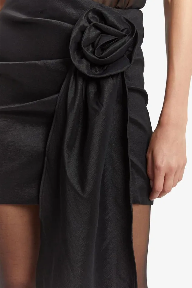 Women Skirts Bardot Carsen Flower Skirt In Black Black Women Skirts Bardot Carsen Flower Skirt In Black Black