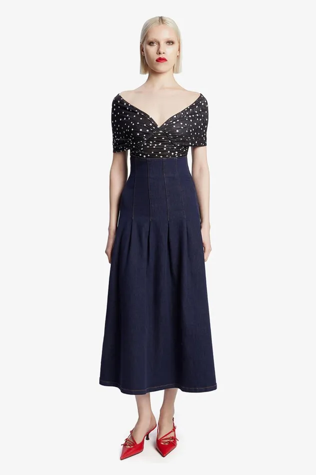 Women Skirts Bardot Zeta Denim Midi Skirt In Dark Dark Women Skirts Bardot Zeta Denim Midi Skirt In Dark Dark