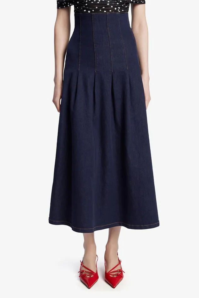 Women Skirts Bardot Zeta Denim Midi Skirt In Dark Dark Women Skirts Bardot Zeta Denim Midi Skirt In Dark Dark