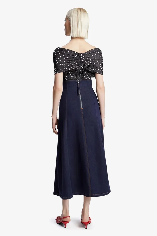 Women Skirts Bardot Zeta Denim Midi Skirt In Dark Dark Women Skirts Bardot Zeta Denim Midi Skirt In Dark Dark