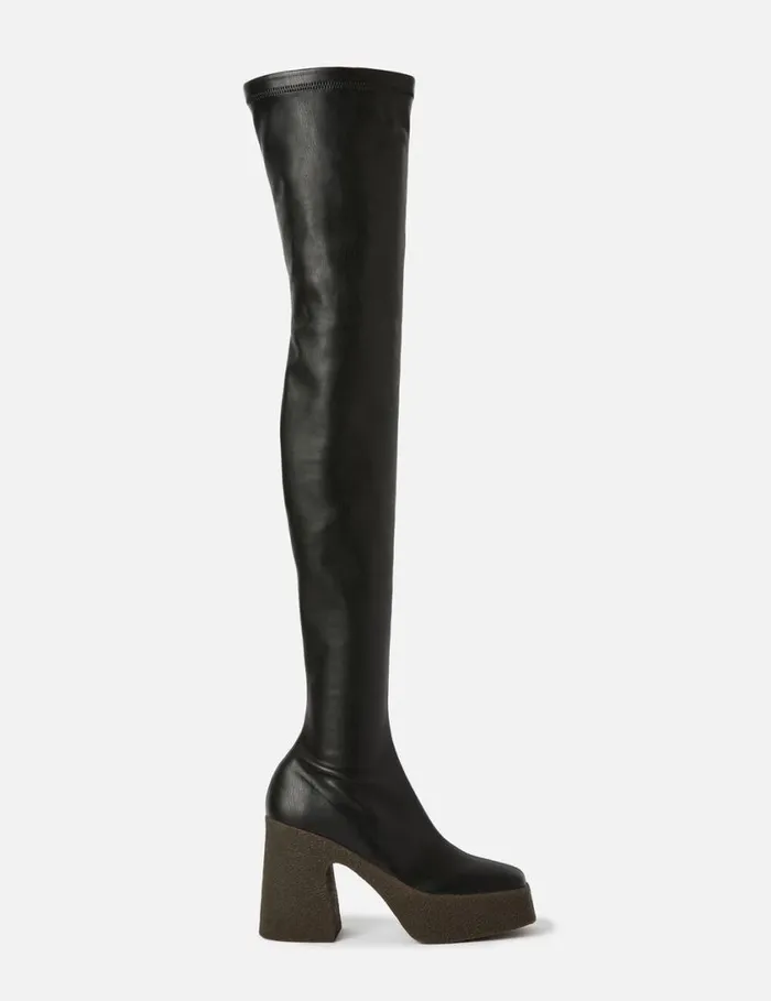 Women Skyla AboveTheKnee Boots Black Stella McCartney Boots